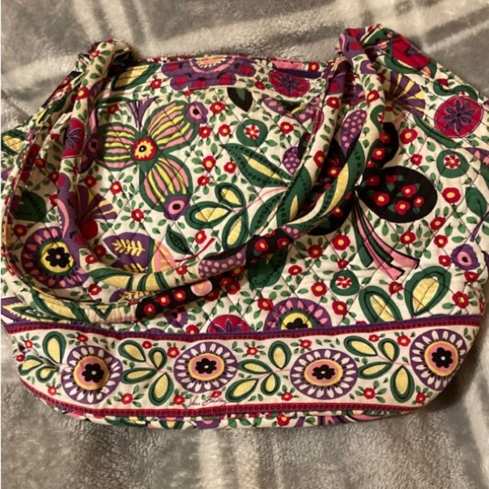 Vera Bradley quilted flower bag